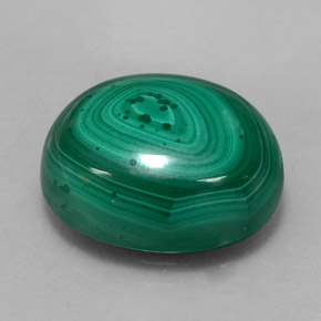 17,27 ctw natürlicher grüner Malachit, Oval Schliff, Lichtundurchlässig