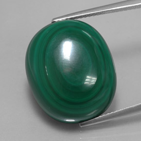 33,16 ctw natürlicher grüner Malachit, Oval Schliff, Lichtundurchlässig