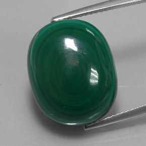 19,51 ctw natürlicher grüner Malachit, Oval Schliff, Lichtundurchlässig