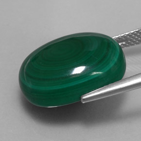 19,51 ctw natürlicher grüner Malachit, Oval Schliff, Lichtundurchlässig