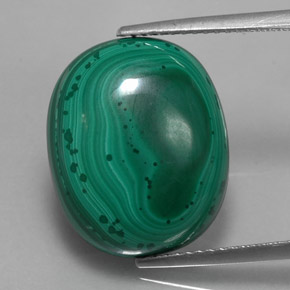 17,63 ctw natürlicher grüner Malachit, Oval Schliff, Lichtundurchlässig