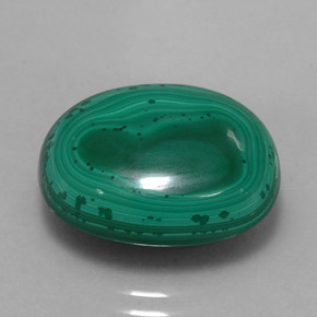 17,63 ctw natürlicher grüner Malachit, Oval Schliff, Lichtundurchlässig
