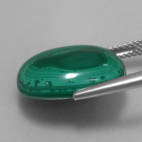 17,63 ctw natürlicher grüner Malachit, Oval Schliff, Lichtundurchlässig