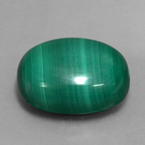 14,85 ctw natürlicher grüner Malachit, Oval Schliff, Lichtundurchlässig