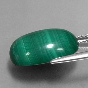 14,85 ctw natürlicher grüner Malachit, Oval Schliff, Lichtundurchlässig