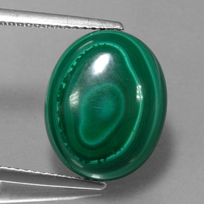 12,98 ctw natürlicher grüner Malachit, Oval Schliff, Lichtundurchlässig