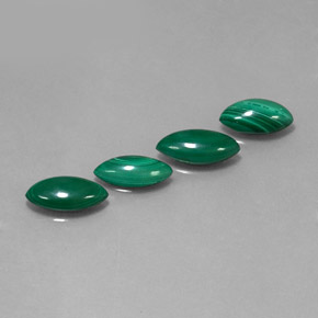  ct natürliche grüner Malachit-Edelsteine, Marquise, Lichtundurchlässig