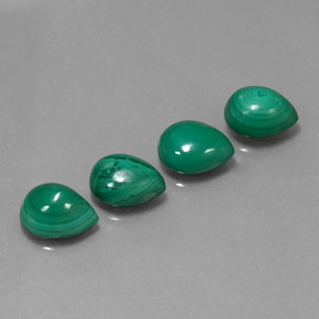  ct natürliche grüner Malachit-Edelsteine, Birnenform, Lichtundurchlässig