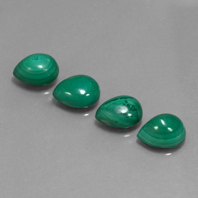  ct natürliche grüner Malachit-Edelsteine, Birnenform, Lichtundurchlässig