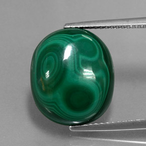 14,79 ctw natürlicher grüner Malachit, Oval Schliff, Lichtundurchlässig
