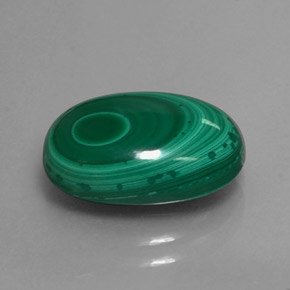 6,72 ctw natürlicher grüner Malachit, Oval Schliff, Lichtundurchlässig