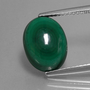 8,38 ctw natürlicher grüner Malachit, Oval Schliff, Lichtundurchlässig