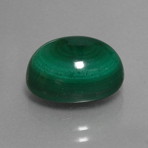 8,38 ctw natürlicher grüner Malachit, Oval Schliff, Lichtundurchlässig