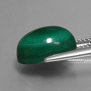 8,38 ctw natürlicher grüner Malachit, Oval Schliff, Lichtundurchlässig