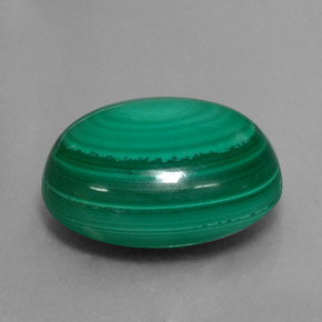 9,57 ctw natürlicher grüner Malachit, Oval Schliff, Lichtundurchlässig