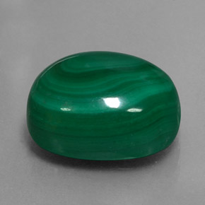 13,04 ctw natürlicher grüner Malachit, Oval Schliff, Lichtundurchlässig