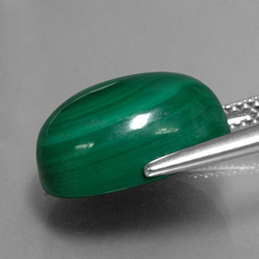 13,04 ctw natürlicher grüner Malachit, Oval Schliff, Lichtundurchlässig