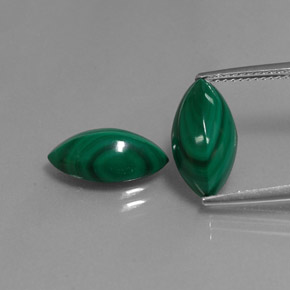  ct natürliche grüner Malachit-Edelsteine, Marquise, Lichtundurchlässig