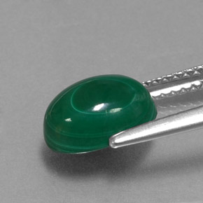 3,17 ctw natürlicher grüner Malachit, Oval Schliff, Lichtundurchlässig