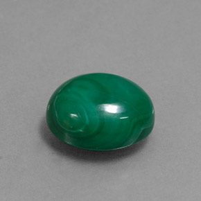 4,25 ctw natürlicher grüner Malachit, Oval Schliff, Lichtundurchlässig