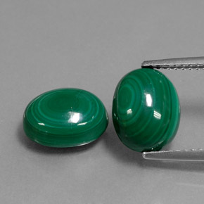  ct natürliche grüner Malachit-Edelsteine, Oval Schliff, Lichtundurchlässig