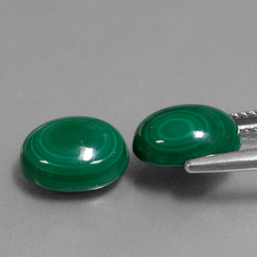  ct natürliche grüner Malachit-Edelsteine, Oval Schliff, Lichtundurchlässig