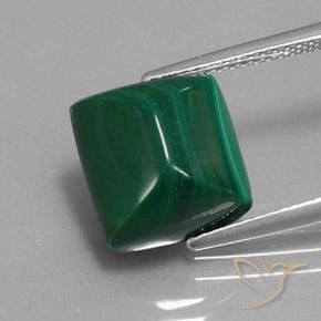 9.15ct Natürlicher Mittelgrün Malachit, Baguette, Lichtundurchlässig