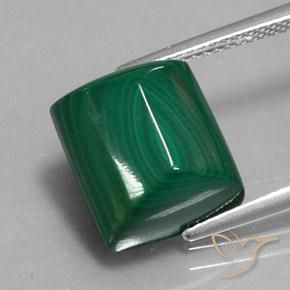11.84ct Natürlicher Mittelgrün Malachit, Baguette, Lichtundurchlässig