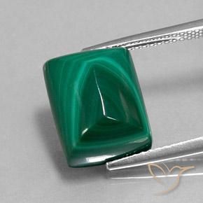 13.54ct Natürlicher Mittelgrün Malachit, Baguette, Lichtundurchlässig