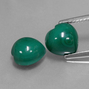  ct natürliche Vielfarbig-grün Malachit-Edelsteine, Herzform, Lichtundurchlässig