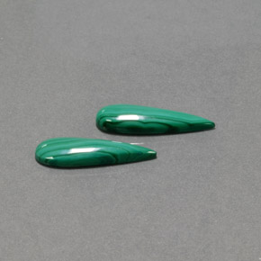 5,06 ct natürliche grüner Malachit-Edelsteine, Birnenform, Lichtundurchlässig