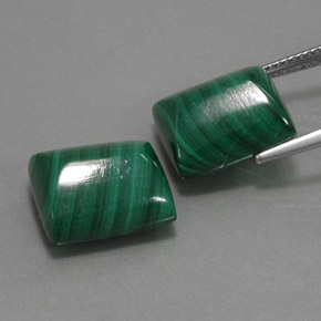  ct natürliche grüner Malachit-Edelsteine, Baguette, Lichtundurchlässig
