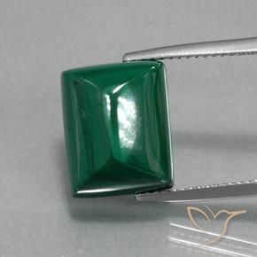 15.53ct Natürlicher Grün Malachit, Baguette, Lichtundurchlässig