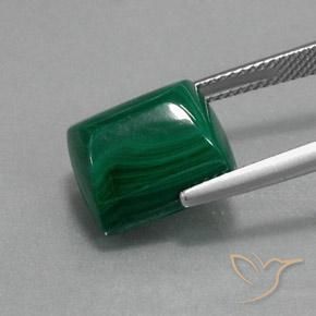 9,17 ctw natürlicher Grün Malachit, Baguette, Lichtundurchlässig