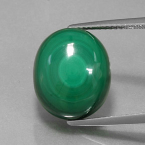 15,46 ctw natürlicher grüner Malachit, Oval Schliff, Lichtundurchlässig