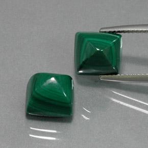 13,98 ct natürliche grüner Malachit-Edelsteine, Quadrat, Lichtundurchlässig