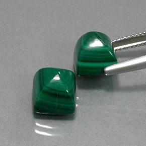 13,98 ct natürliche grüner Malachit-Edelsteine, Quadrat, Lichtundurchlässig