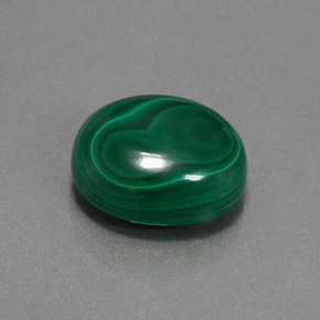 9,57 ctw natürlicher grüner Malachit, Oval Schliff, Lichtundurchlässig