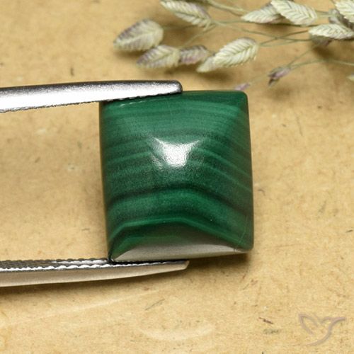 13.91ct Natürlicher Mittelgrün Malachit, Baguette, Lichtundurchlässig