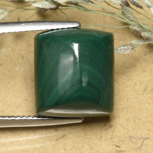 20.38ct Natürlicher Mittelgrün Malachit, Baguette, Lichtundurchlässig