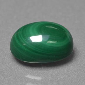 4,40 ctw natürlicher grüner Malachit, Oval Schliff, Lichtundurchlässig
