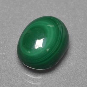 4,40 ctw natürlicher grüner Malachit, Oval Schliff, Lichtundurchlässig