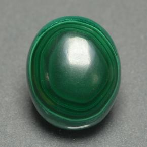 5,08 ctw natürlicher grüner Malachit, Oval Schliff, Lichtundurchlässig