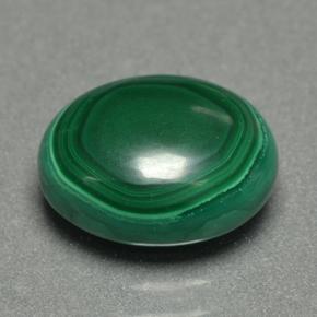 5,08 ctw natürlicher grüner Malachit, Oval Schliff, Lichtundurchlässig