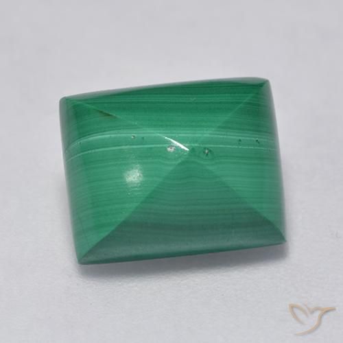 5.37ct Natürlicher Grün Malachit, Baguette, Lichtundurchlässig