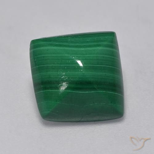 3.66ct Natürlicher Grün Malachit, Quadrat, Lichtundurchlässig