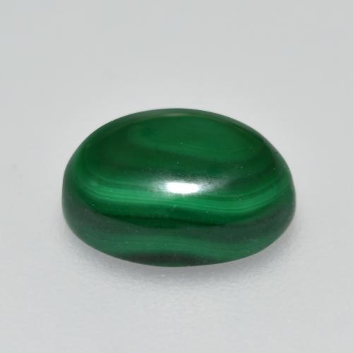 2,51 ctw natürlicher grüner Malachit, Oval Schliff, Lichtundurchlässig