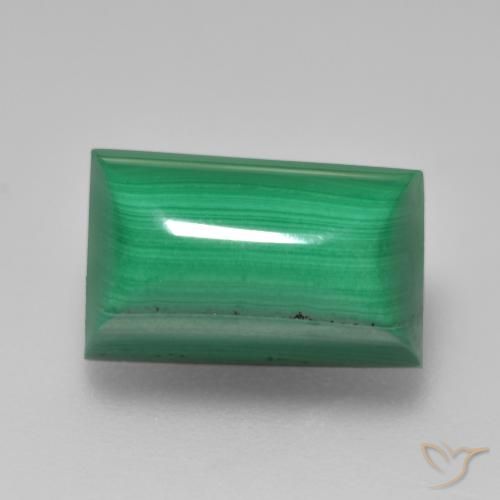 7.26ct Natürlicher Grün Malachit, Baguette, Lichtundurchlässig