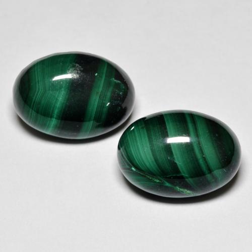 17,39 ct natürliche grüner Malachit-Edelsteine, Oval Schliff, Lichtundurchlässig