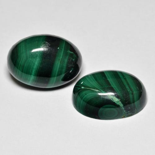 17,39 ct natürliche grüner Malachit-Edelsteine, Oval Schliff, Lichtundurchlässig